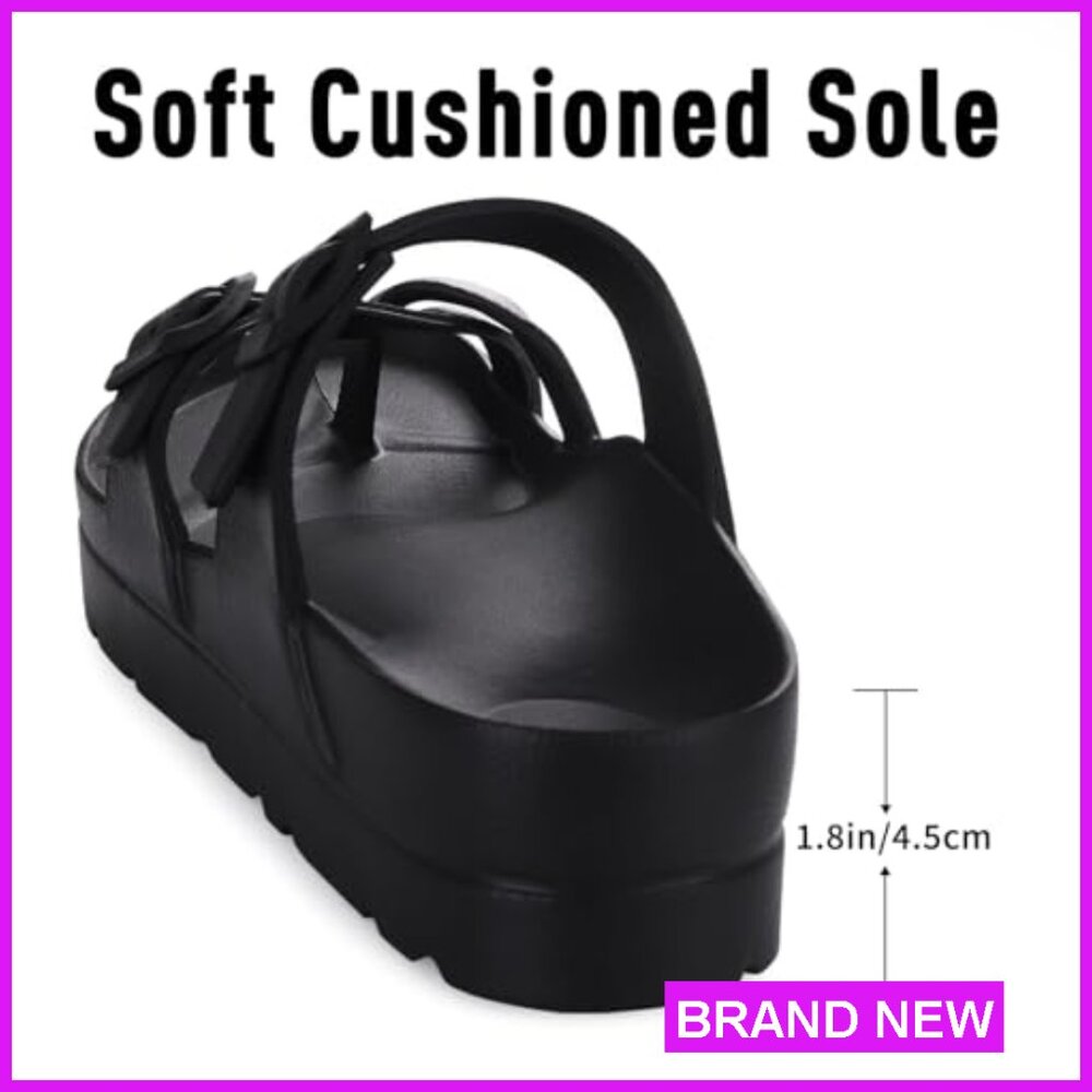 Platform Sandals Arch Support Comfortable Foam Sl… - image 6